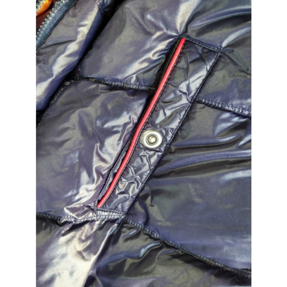 PUMA Super Thick Puffer Blue Red Multi-Pocket High Collar Zip Jacket - Picture 7 of 12